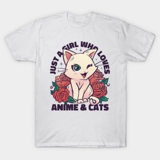 Cat Kawaii Anime Quote P T-Shirt